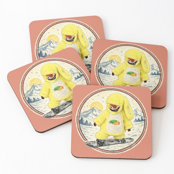 Item preview, Cute Snowboard Bunny Costume – Vintage Winter Badge Illustration designed and sold by SkiStickerHub.