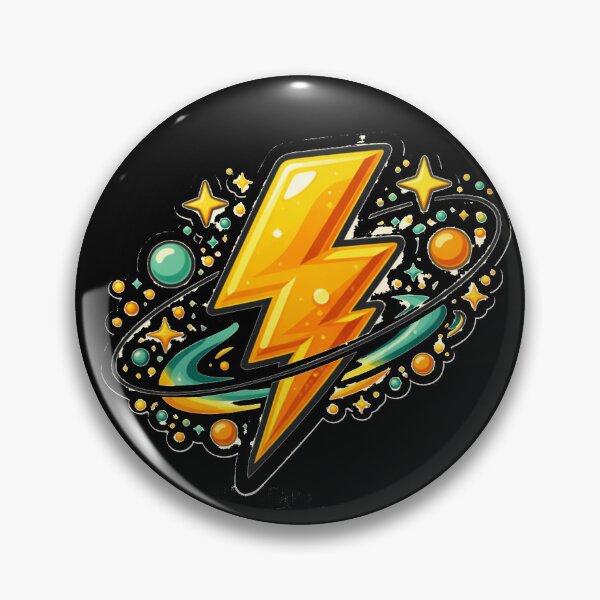 Item preview, Atomic Lightning Bolt – Mid Century Cosmic Energy Art designed and sold by Galskap.
