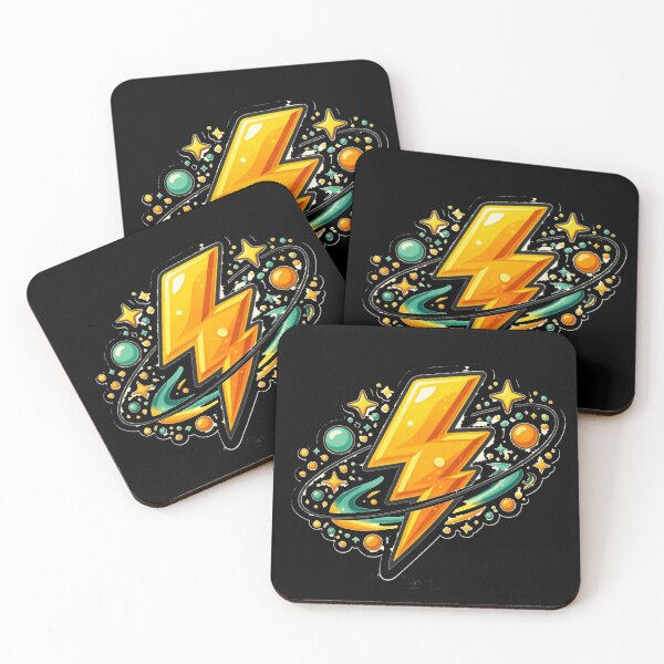 Item preview, Atomic Lightning Bolt – Mid Century Cosmic Energy Art designed and sold by Galskap.