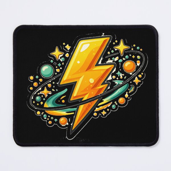 Item preview, Atomic Lightning Bolt – Mid Century Cosmic Energy Art designed and sold by Galskap.