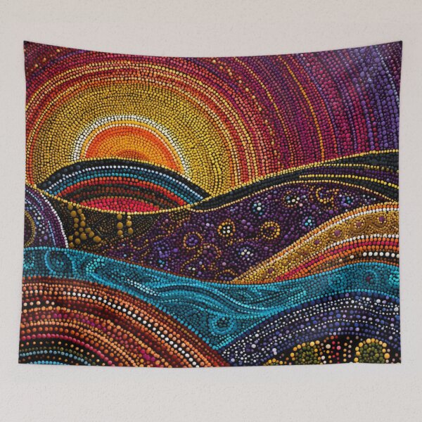 Item preview, Aboriginal Inspired Dot Art - Virgin Sunrise designed and sold by GrinGalore.