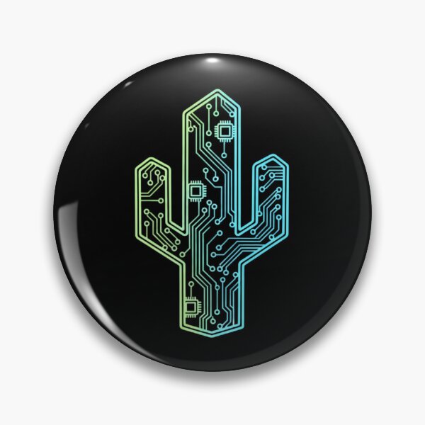 Item preview, Cyber Cactus Neon Circuit Art designed and sold by HoruxDesign.