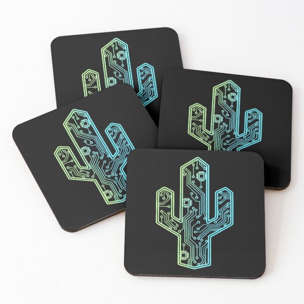 Item preview, Cyber Cactus Neon Circuit Art designed and sold by HoruxDesign.