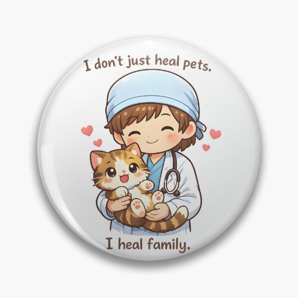 Item preview, I Don’t Just Heal Pets, I Heal Family – Cute Veterinarian Kitten Illustration designed and sold by Bettybee00.