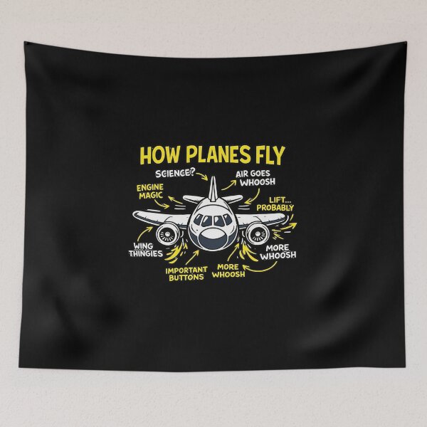 Item preview, Funny Aviation Anatomy How Planes Fly Pilot Humor T-Shirt designed and sold by w66aboo.