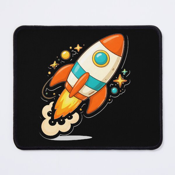 Item preview, Retro Rocket Launch – Mid Century Atomic Space Art designed and sold by Galskap.