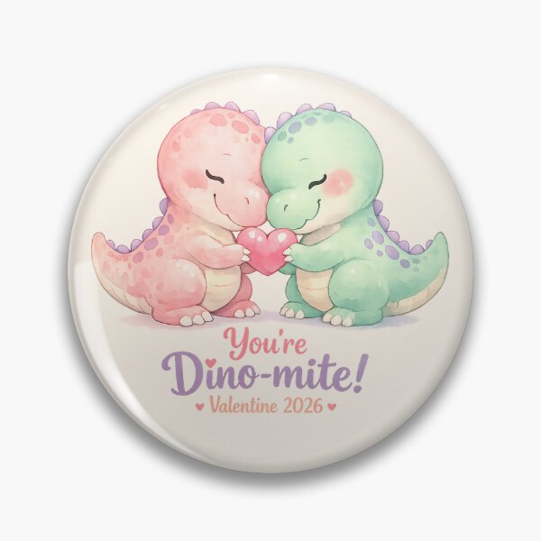 Item preview, You’re Dino-mite Valentine 2026 Cute Dinosaur Couple Watercolor Love Design designed and sold by FUIRY .
