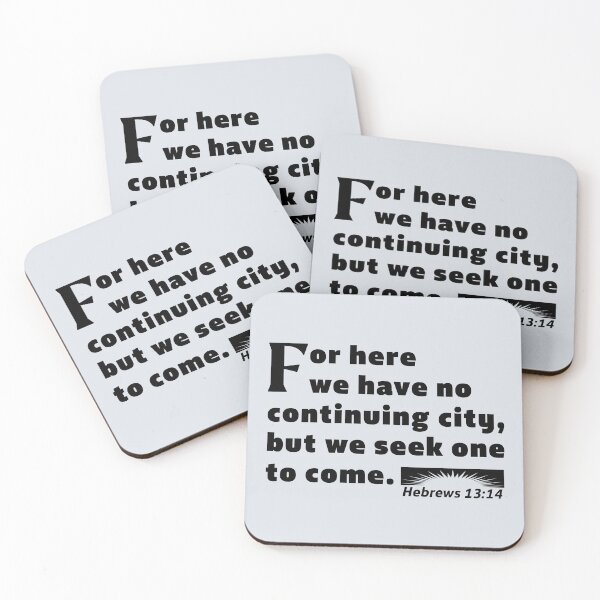 Item preview, Heaven, For Here We Have No Continuing City, But We Seek One To Come, Hebrews 13:14 KJV Bible Verse designed and sold by Angela Dow.