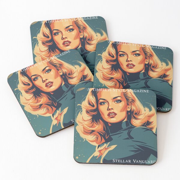 Item preview, Vintage Female Blue Superhero Star designed and sold by Vintage City.