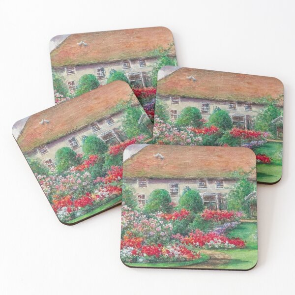 Item preview, Old Mill House Gardens with Roses and Begonias designed and sold by tomorrowsart.
