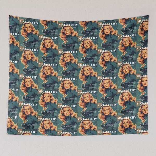 Item preview, Vintage Female Blue Superhero Star designed and sold by Vintage City.