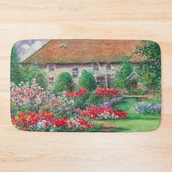 Item preview, Old Mill House Gardens with Roses and Begonias designed and sold by tomorrowsart.