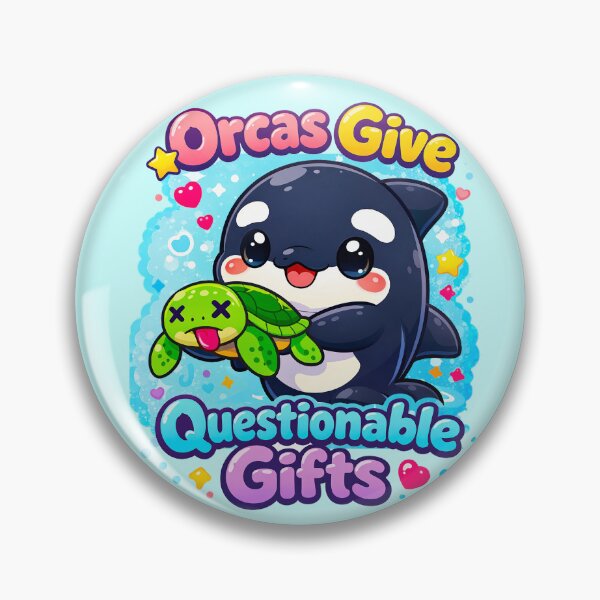 Artikelvorschau, Meeresschildkröten und Orcas beschenken sich mit fragwürdigen Geschenken! entworfen und verkauft von Wondergirl Wanderings.