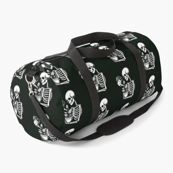 Item preview, Gothic Skeleton Taking Care of Plants – Cozy Dark Illustration designed and sold by Roberta Calabrese.