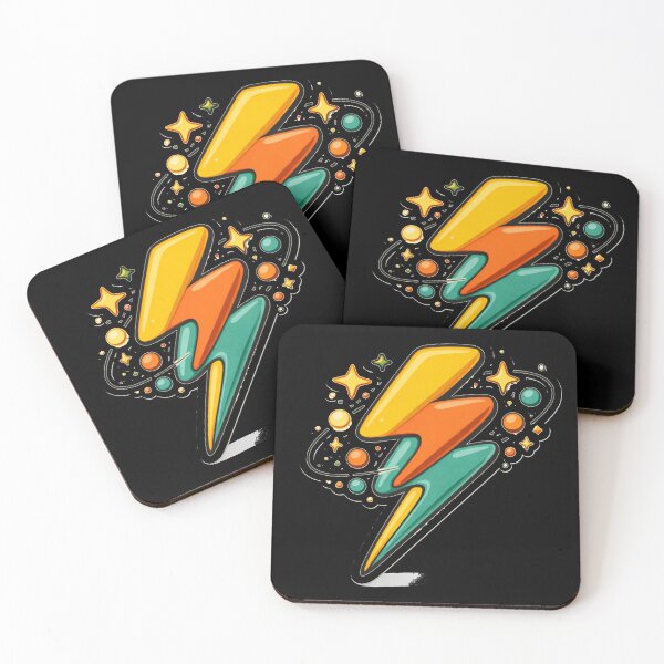 Item preview, Atomic Lightning Bolt – Mid Century Cosmic Energy Art designed and sold by Galskap.