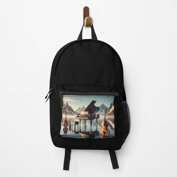 Item preview, Piano Trio at Mirror Lake – Musical Instruments in Alpine Reflection designed and sold by MySheetMusicArt.