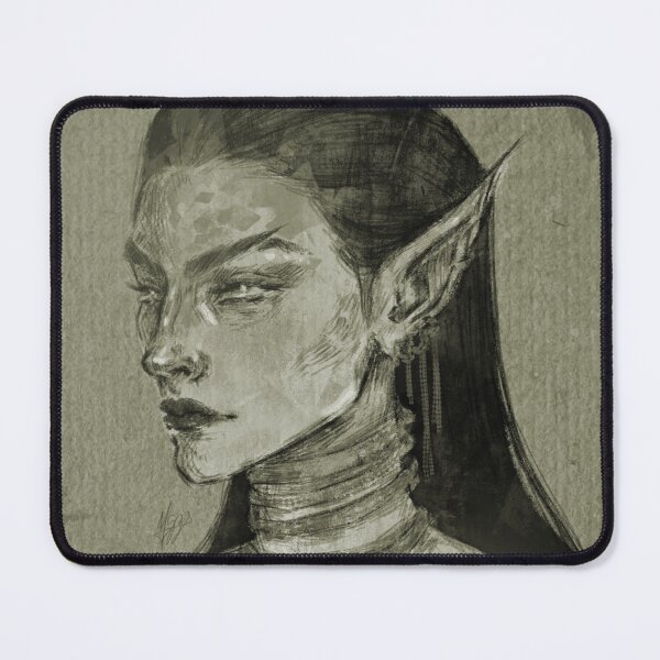 Item preview, FANTASY ELF WOMAN PORTRAIT OLIVE GREEN designed and sold by LIS AND MELIVERSO.