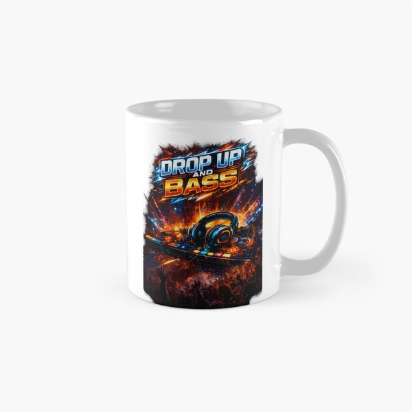 Item preview, Drop The Bass – DJ Music Party Neon Illustration designed and sold by Mats2208.