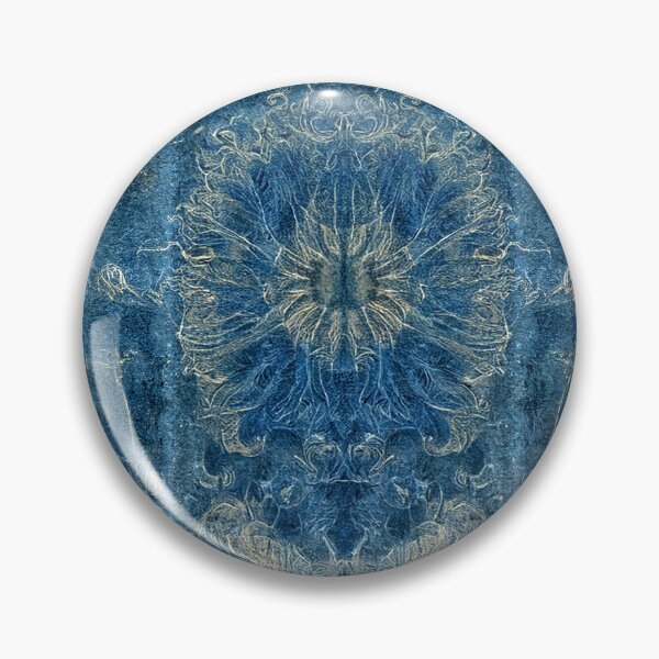 Item preview, The moth and the flower - indigo blue                                                   designed and sold by DreaMground.