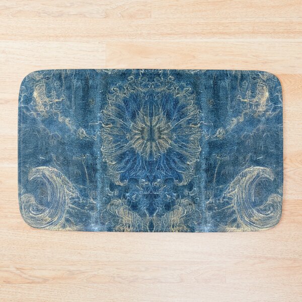 Item preview, The moth and the flower - indigo blue                                                   designed and sold by DreaMground.