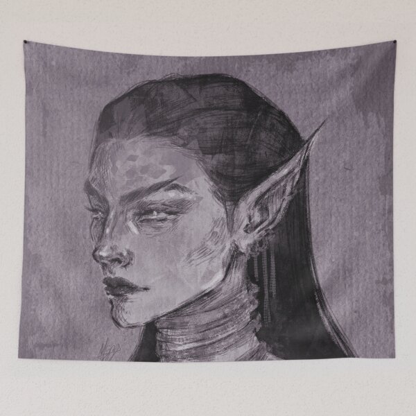 Item preview, FANTASY ELF WOMAN PORTRAIT VIOLET designed and sold by LIS AND MELIVERSO.