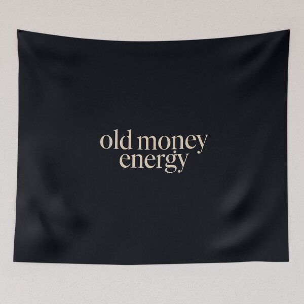 Item preview, Old money energy typography in beige on white designed and sold by Rue Market.