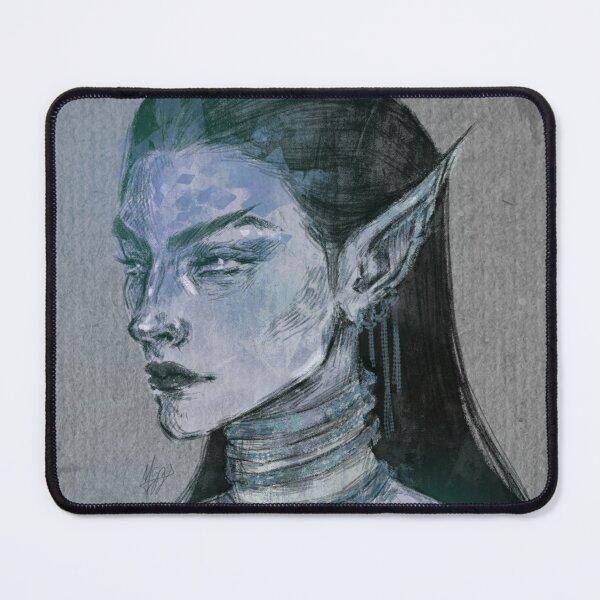 Item preview, FANTASY ELF WOMAN PORTRAIT PINKISH LIGHT BLUE designed and sold by LIS AND MELIVERSO.