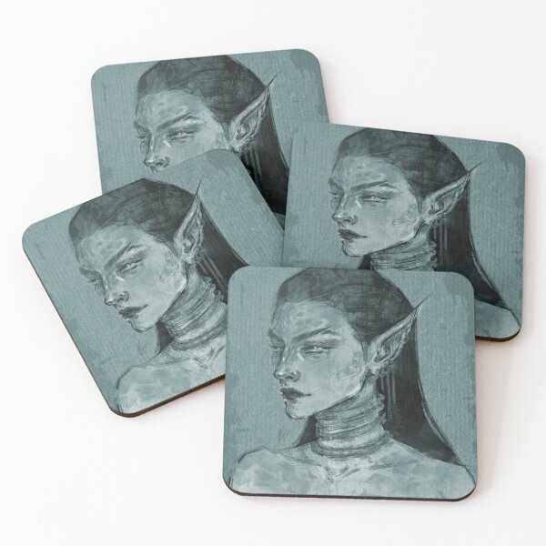 Item preview, FANTASY ELF WOMAN PORTRAIT TEAL designed and sold by LIS AND MELIVERSO.