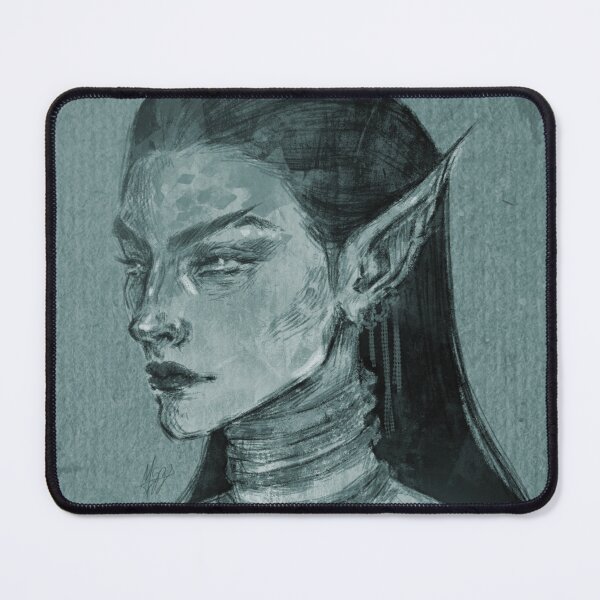 Item preview, FANTASY ELF WOMAN PORTRAIT TEAL designed and sold by LIS AND MELIVERSO.