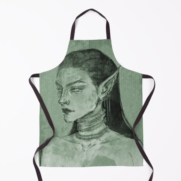 Item preview, FANTASY ELF WOMAN PORTRAIT GREEN designed and sold by LIS AND MELIVERSO.