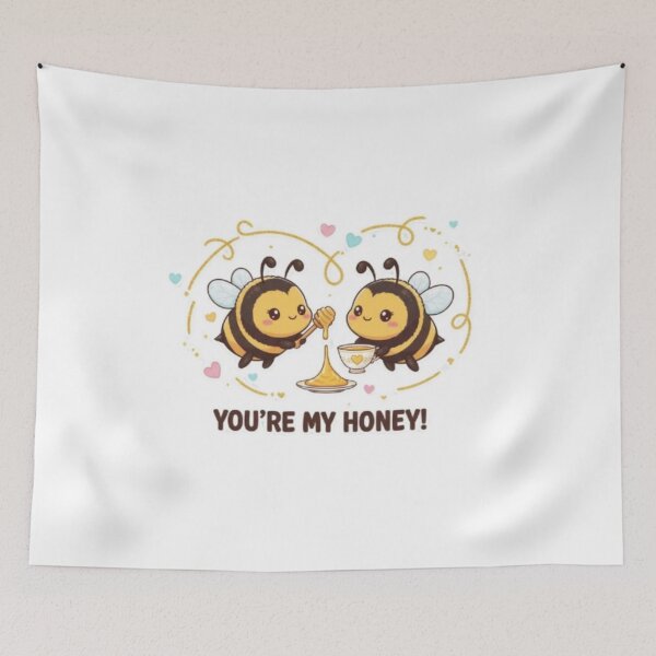Item preview, You Are My Honey - Cute Bee Couple Valentine Illustration designed and sold by sma44.
