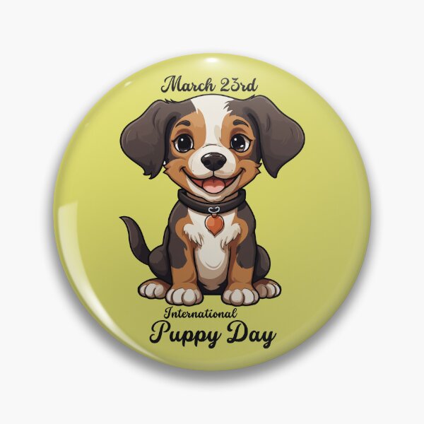 Item preview, International Puppy Day designed and sold by GOLDENGARDENART.