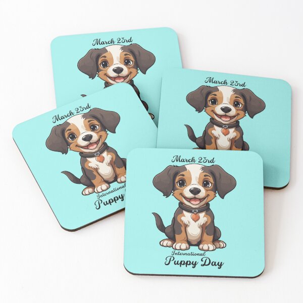 Item preview, International Puppy Day designed and sold by GOLDENGARDENART.