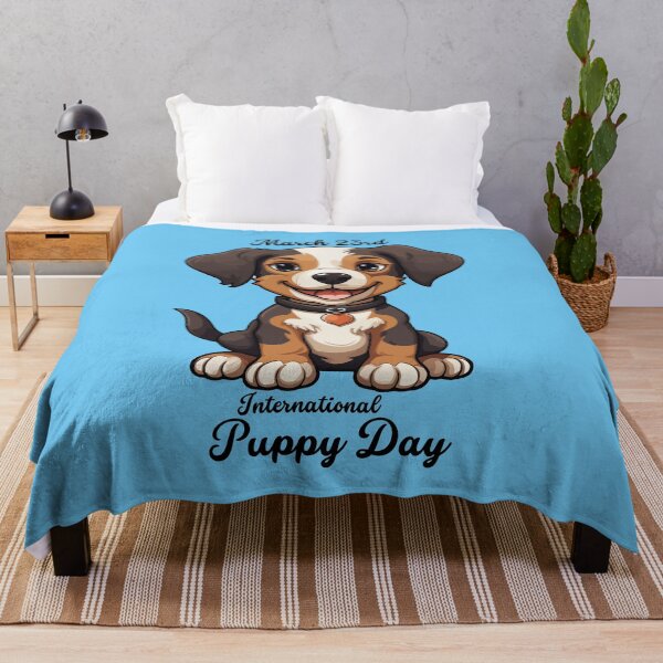 Item preview, International Puppy Day designed and sold by GOLDENGARDENART.