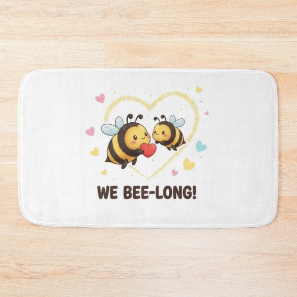 Item preview, We Bee-long Together - Cute Bee Couple Valentine Illustration designed and sold by sma44.