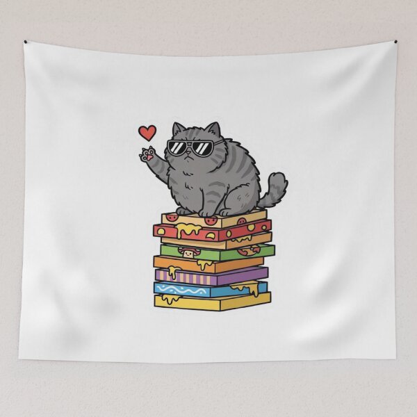 Item preview, Pizza Is My Valentine Grumpy Cat Sticker Anti-Love Design designed and sold by ARTReMi.