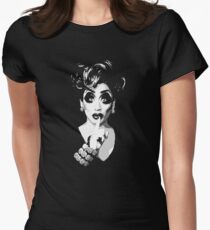 Bianca Del Rio - Schwarz-Weiß-Halbton Tailliertes T-Shirt