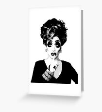 Bianca Del Rio - Schwarz-Weiß-Halbton Grußkarte