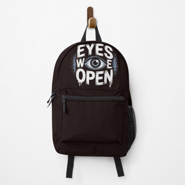 Item preview, Eyes Wide Open – Street Art Eye Graphic Awareness Quote T-Shirt designed and sold by masteryStore.
