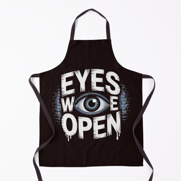 Item preview, Eyes Wide Open – Street Art Eye Graphic Awareness Quote T-Shirt designed and sold by masteryStore.