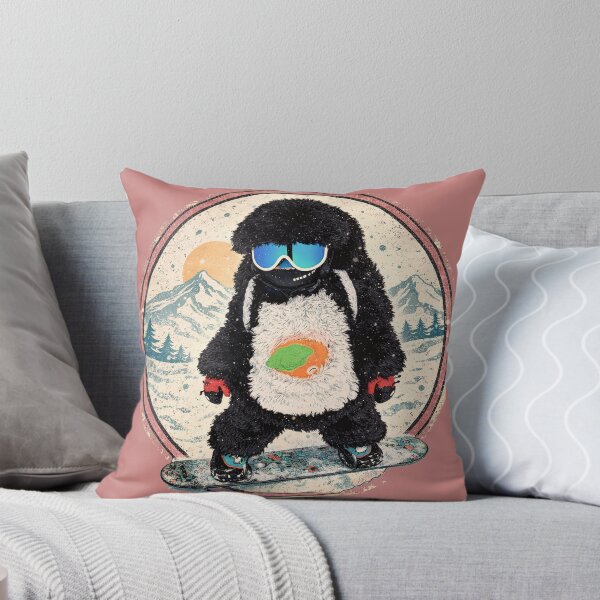Item preview, Fluffy Black Snowboard Bunny – Cozy Winter Aesthetic Art designed and sold by SkiStickerHub.