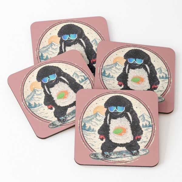 Item preview, Fluffy Black Snowboard Bunny – Cozy Winter Aesthetic Art designed and sold by SkiStickerHub.