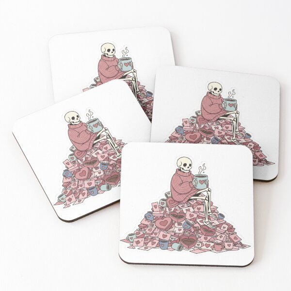 Item preview, Dead Inside But Caffeinated Skeleton Anti-Valentine Coffee Lover designed and sold by ARTReMi.