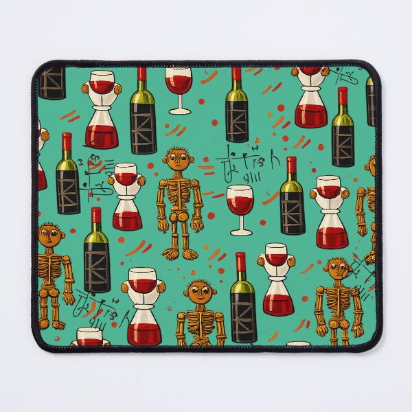 Item preview, The Whimsical Pattern of Wine and Wooden Souls designed and sold by Jani-art-world.