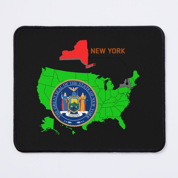 Item preview, New York State USA Map Seal Design designed and sold by QuoteCanvas.TH.
