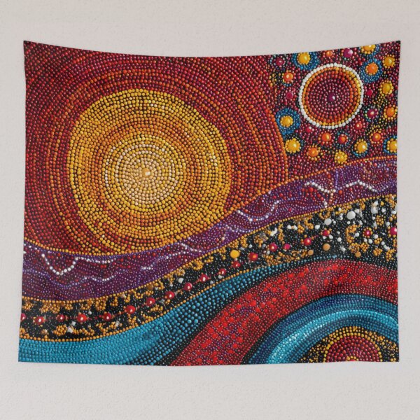 Item preview, Aboriginal Inspired Dot Art - Great Sunrise designed and sold by GrinGalore.