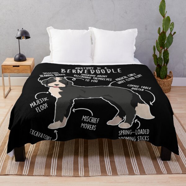 Item preview, Bernedoodle Black and White Dog Anatomy designed and sold by Clara Hollins.