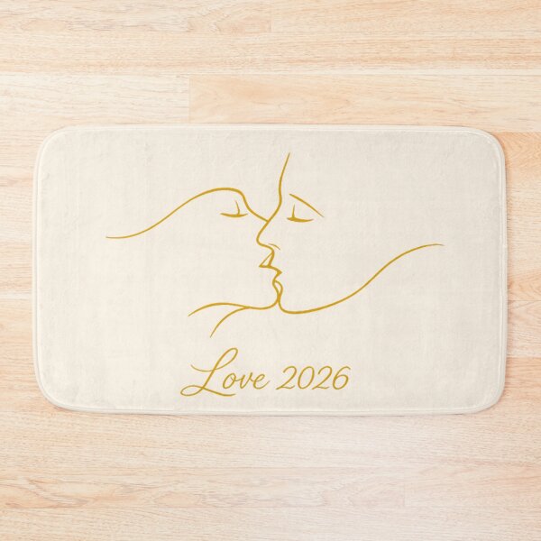 Item preview, Minimalist Gold Line Art Kissing Faces | Love 2026 Romantic Valentine Design for Shirts, Mugs, Stickers designed and sold by FUIRY .