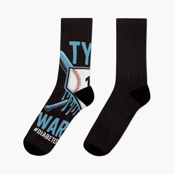 Item preview, T1D Warrior Baseball Drip Diabetes Awareness Blue Ribbon designed and sold by lavethediso.