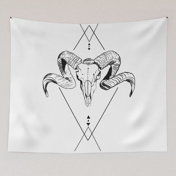 Item preview, Ram Skull Print designed and sold by ashtroart.